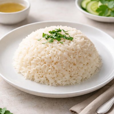 White hainanese rice
