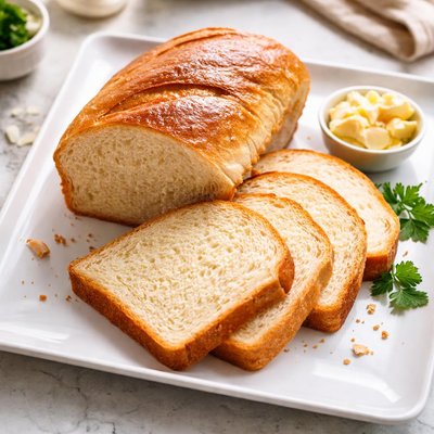 White homemade bread