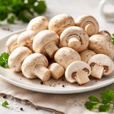 White mushrooms