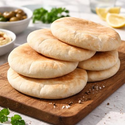 White pitta breads