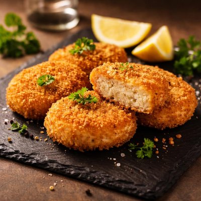 White pudding breadcrumbed