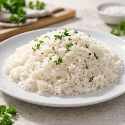 White rice cooked