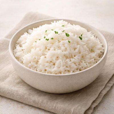 White rice steamed