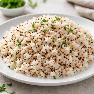 White rice with quinoa