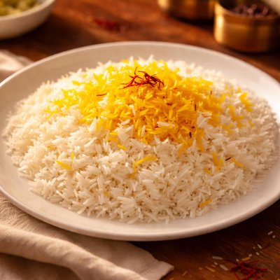 White rice with saffron
