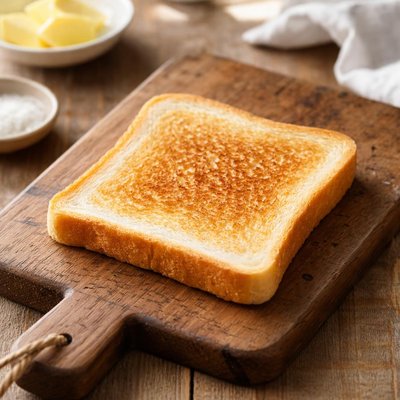 White slice of toast