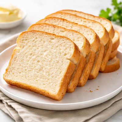 White sliced bread