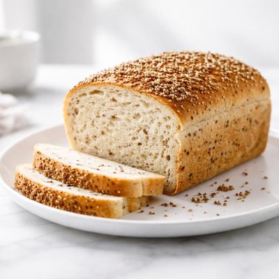 White spelt bread with hemp seeds