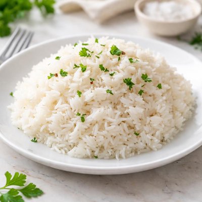 White steamed rice