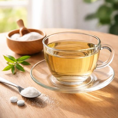 White tea with sweetner