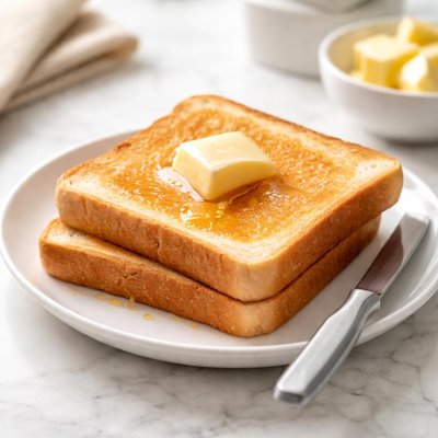 White toast butter