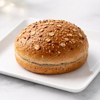Whole-grain hamburger bun