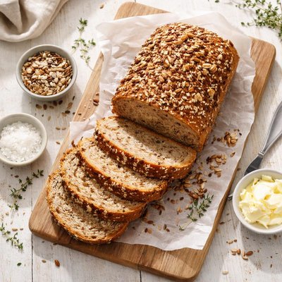 Whole-grain seeded bread