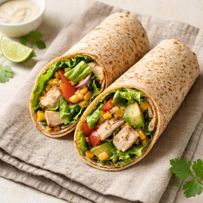 Whole-grain tortilla wrap
