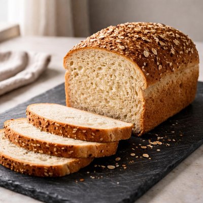 Whole-grain white bread