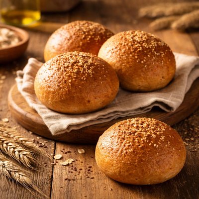 Whole-wheat bun