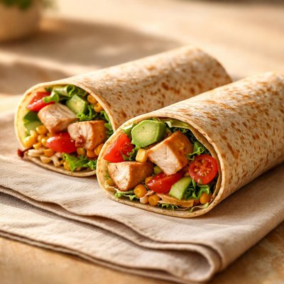 Whole-wheat tortilla wrap