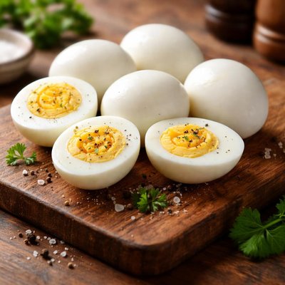 Whole boiled eggs