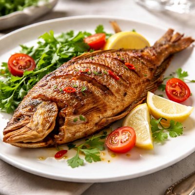 Whole fried fish