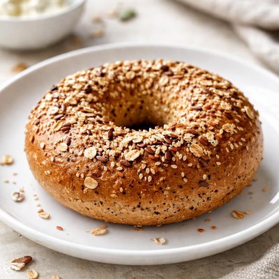 Whole grain bagel
