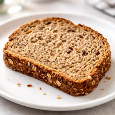 Whole grain bread slice