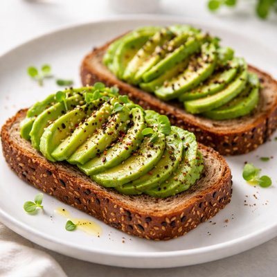 Whole grain bread with avocado
