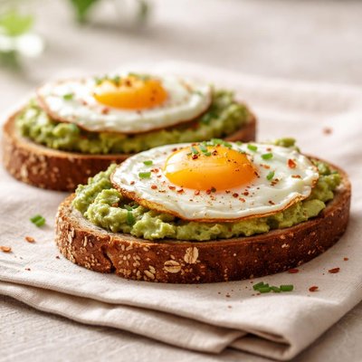 Whole grain bread with egg