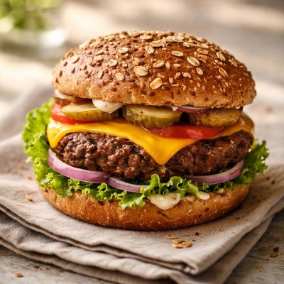 Whole grain cheeseburger