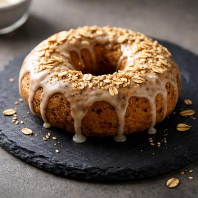 Whole grain donut with glaze
