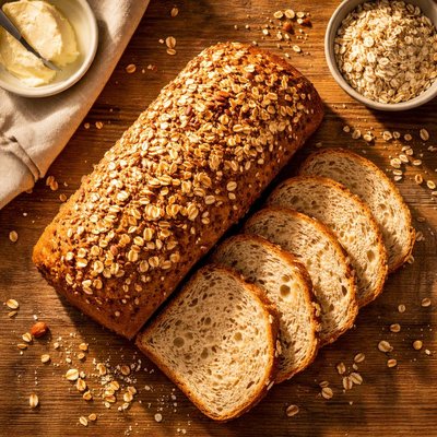 Whole grain oatnut bread