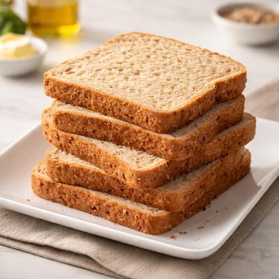 Whole grain wheat slices