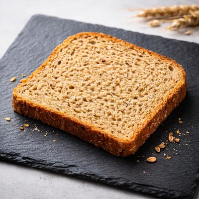 Whole meal bread slice