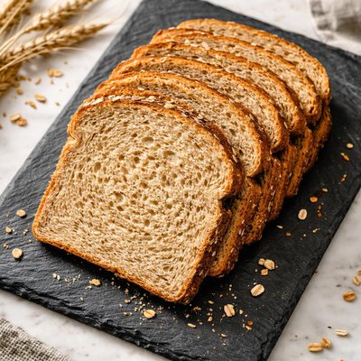 Whole meal bread slices