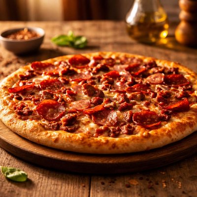 Whole meat pizza