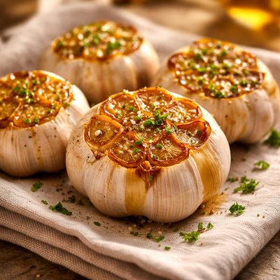Whole roasted garlic