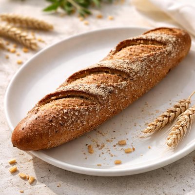 Whole wheat baguette
