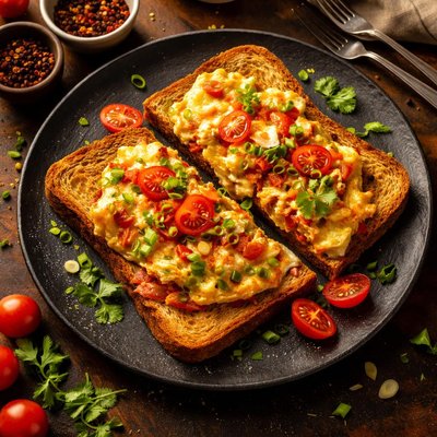 Whole wheat bread ommellet