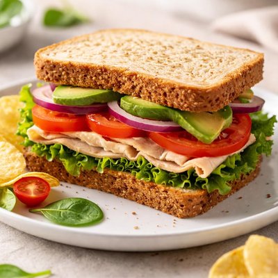 Whole wheat bread sandwich