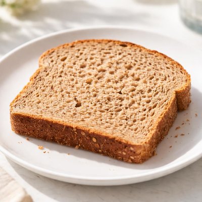 Whole wheat bread slice