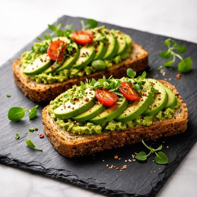 Whole wheat bread with avocado