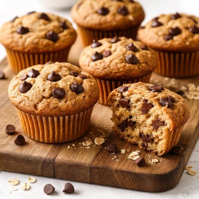 Whole wheat chocolate chip muffin