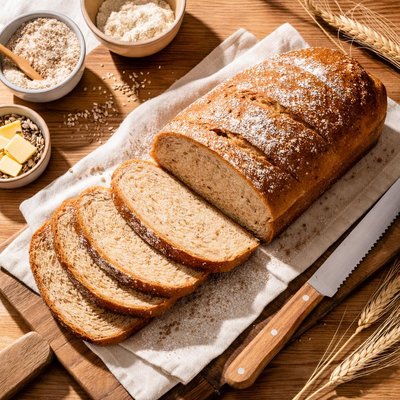 Whole wheat flour bread