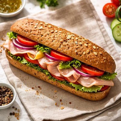 Whole wheat hoagie