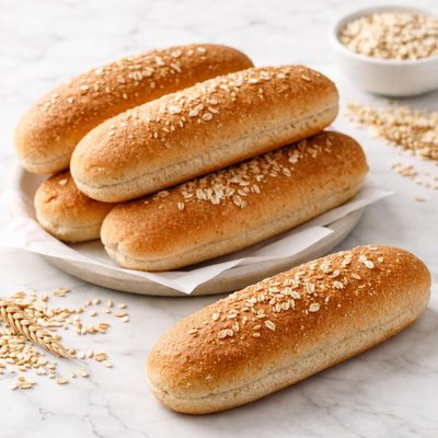 Whole wheat hotdog bun