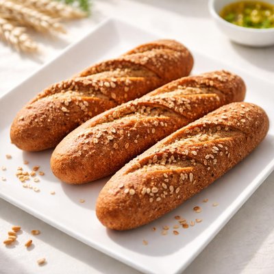 Whole wheat mini baguette