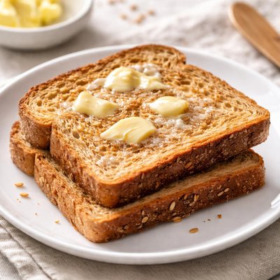 Whole wheat toast with butter