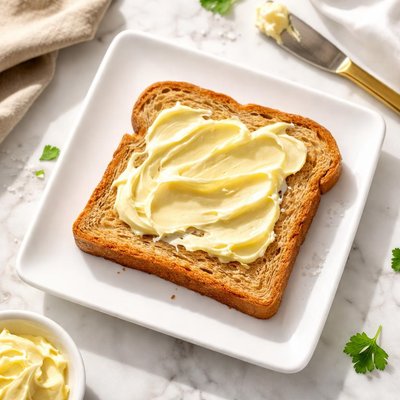 Whole wheat toast with margarine