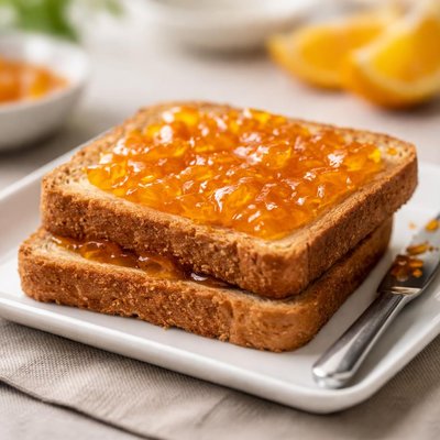 Whole wheat toast with marmalade