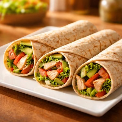 Whole wheat tortilla wraps