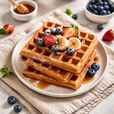 Whole wheat waffles